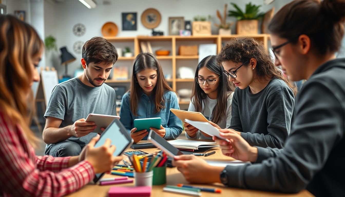 Structured study materials and learning resources on a desk