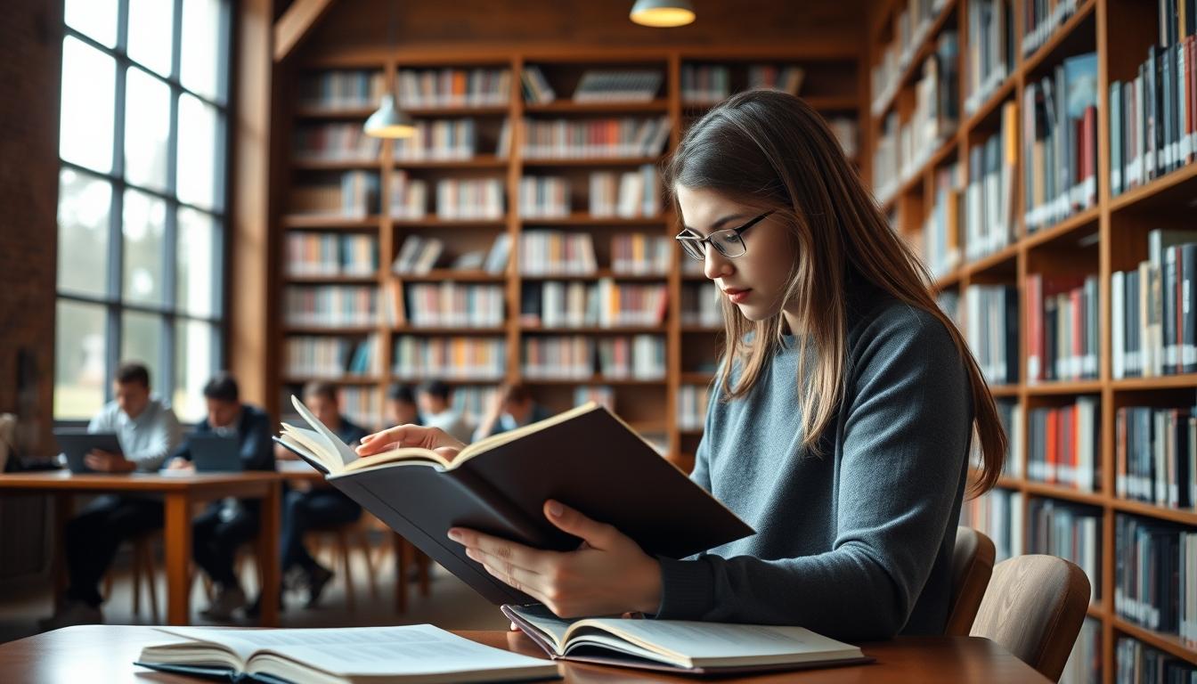 Student preparing for exams with study materials